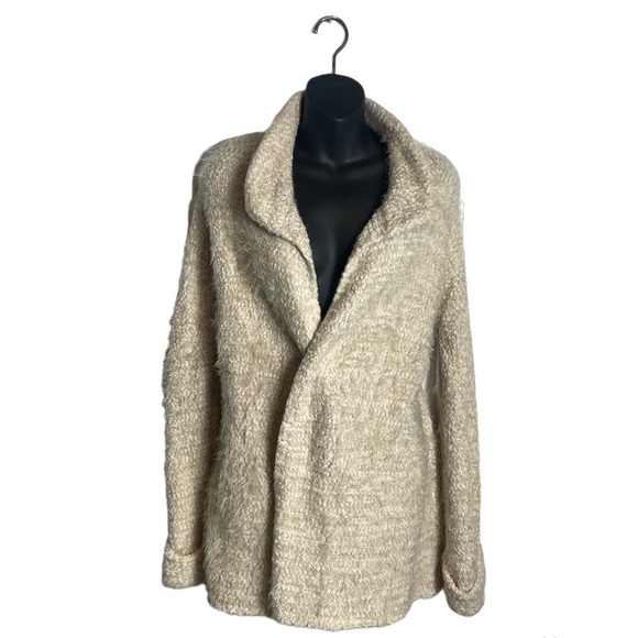 TOBI Oversized so SOFT Long Fuzzy Cover Up Sweater Small Cardigan Teddy - Picture 2 of 9